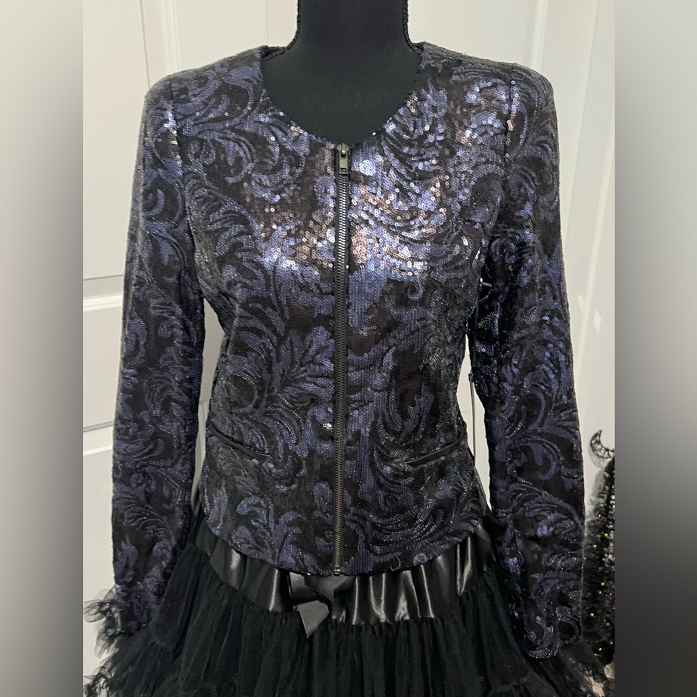 JoesJeans Size M Bomber Sequin Jacket NWT